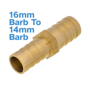 Brass Fitting 16mm To 14mm Barb Straight Hose Valve Pipe Connector Joint Air Water Gas Converter Adapter Reducer Barbed Tube Replace Tool