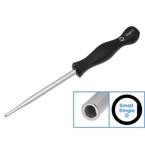 May include: A black handled screwdriver with a silver shaft and a small single D tip. The tip is shown in a close-up image. The screwdriver is labeled "Single D".