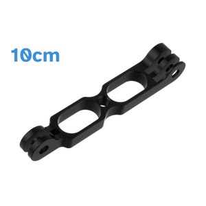 10cm Aluminium Straight Extension Arm Connecter Action Camera Rod Helmet Mount Selfie Stick Pivot Hollow Adjustable Holder Replacement Part
