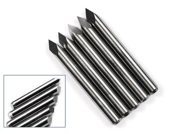 5pcs 0.1mm x 45 Degree Pyramid Tip Carbide Engraver 3.175mm Shaft Engraving Rotary Drill Bit V Groove End Shaped Shank PCB Cut Mill Tool Set