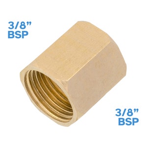 3/8&quot; BSP Female To 3/8&quot; BSP Female Brass Pipe Fitting 20mm Coupler Hex Tube Connector Adaptor Joiner Reducer Piping Threaded Water Gas Fuel