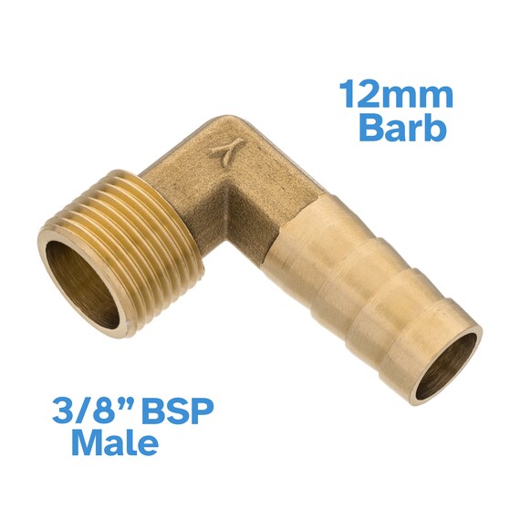 Raccordo A Gomito 90° In Ottone Per Tubo – Filettatura Femmina BSP 1/2, Attacco Per Tubo 12 Mm, Connettore Idraulico