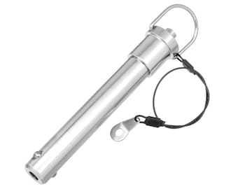 20mm x 100mm Quick Release Ball Lock Pin With 26cm Wire Cable Stainless Steel Self Locking Fasten Push Pull In Out Shaft Security Bolt Tool