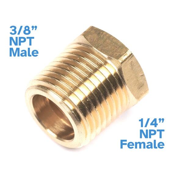 PartLogix M22x1.5 A 1/2 NPT Adaptador Reductor De Buje De Latón (paquete De 1