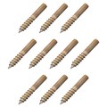 10pcs M4 x 25mm Hanger Bolt Zinc Plated Wood To Metal Dowel Lag Screw Metric Thread Double Ended Furniture Fix Leg Self Tapping Timber Head