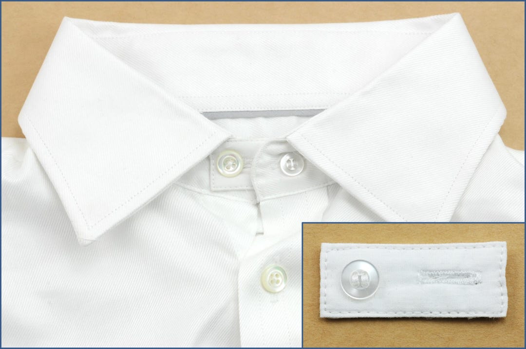 neck extender dress shirt Introducing Comfy Clothiers Comfy Elastic Extenders 10mm metal button and spring that allows men to slightly expand their dress shirt collarSpot cleanImported dress shirt neck button extender