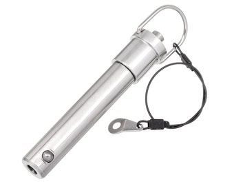 20mm x 80mm Quick Release Ball Lock Pin With 26cm Wire Cable Stainless Steel Self Locking Fasten Push Pull In Out Shaft Security Bolt Tool