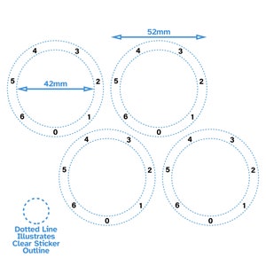 4 stuks Cirkel Nummer 1 - 6 Met Bodem Nul 0 Linksom Zwart Print Kachel Bedieningslabel Zelfklevende Draaiknop Schakelaar Oven Sticker Kookplaat