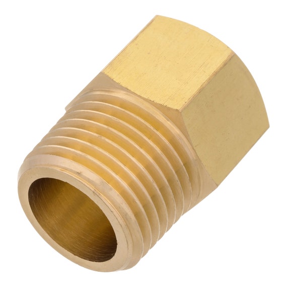 Regency Brass Hex Bushing with 3/8 Male NPT and 1/4 Female NPT