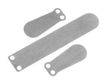 3pcs 100mm & 45mm Cast Steel Air Compressor Reed Valve Plate Fitting Set Pump Head Piston Machine Shrapnel Spacer Spare Part Replace Tool
