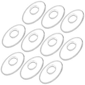 10pcs 12mm x 7mm Push In Nose Pads Clear Silicone Eyeglass Glasses Reading Specs Spectacles Anti Non Slip Insert Slot Slotted On Replacement