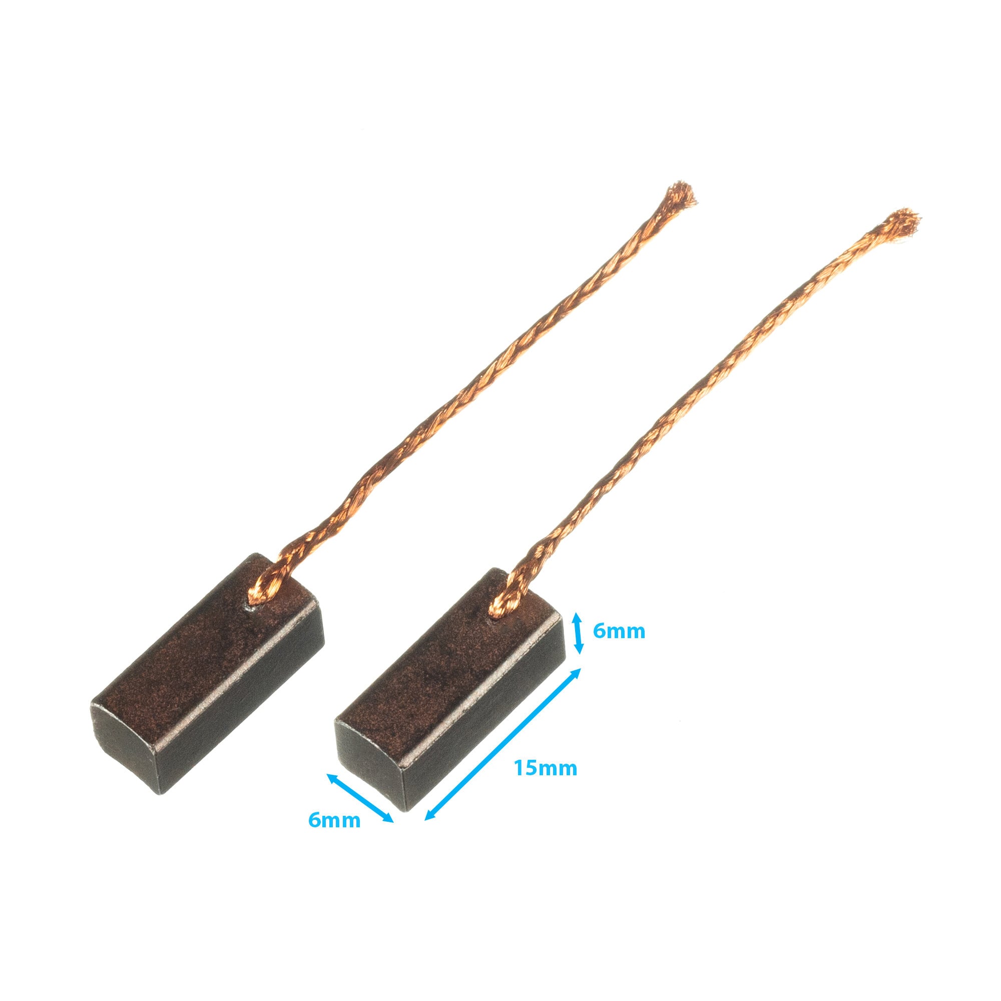 2-Pack Carbon Motor Brushes 33x10x6mm – Spare For Hammer Drill, Angle Grinder & Power Tools