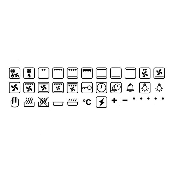 2 Dials Lo-med-hi AC/CCW Cooktop Burner Adhesive Label Black Print Clear Back For Samsung - Knob Switch Oven Stickers Replacement Gas Stove