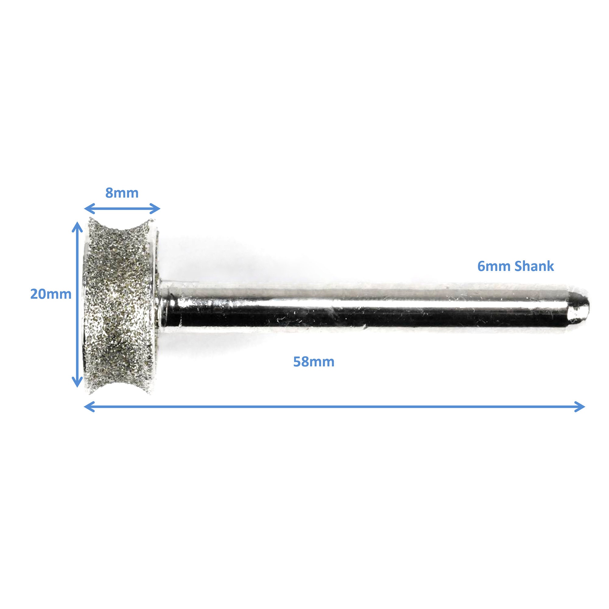 Uxcell 12mm Dia Cylinder Head Diamond Straight Shank