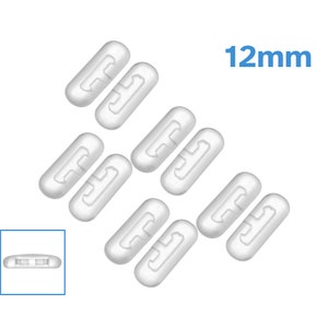 5 Pairs 12mm x 5mm Slot In Frosted Silicone Nose Pads Eyeglass Glasses Reading Specs Spectacles Anti Non Slip Insert Slotted Push On Replace