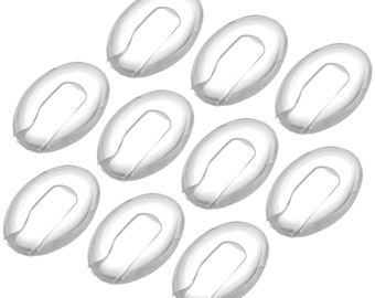 10pcs 11mm x 8mm Oval Insert In Nose Pads Clear Silicone Eyeglass Glasses Reading Specs Spectacles Frame Anti Non Slip Push Slotted On Part