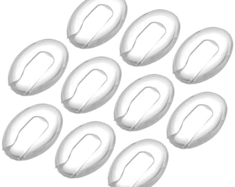 PATIKIL 5 Paia Di Aste Occhiali Di Ricambio In Silicone Nero - Antiscivolo, Foro 0.9-1.2mm, Per Montature Sottili - 3