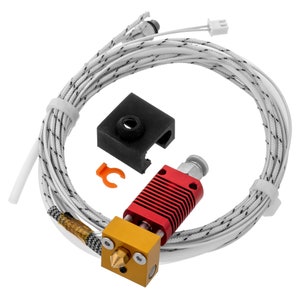 Brass Nozzle Kit 3D Printer 24V 40W J-Head Hotend 1.75mm Extruder Heating Wire PTFE Tube Throat Connector Heat Sink Thermistor Printing Part