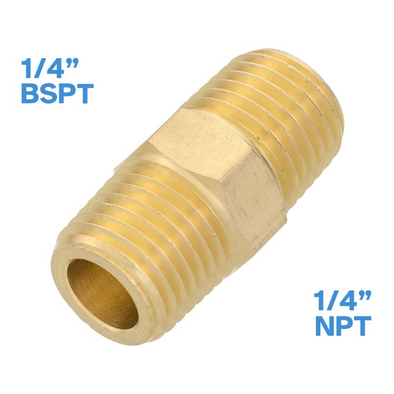 PATIKIL 1/4" NPT Ottone Esagonale Svasato Spina, 8pz Contatore Incassato Interno Esagonale Filettatura Presa Tubo Spine Maschio Raccordi Per Acqua Olio Gas Conduttura - Foto 6