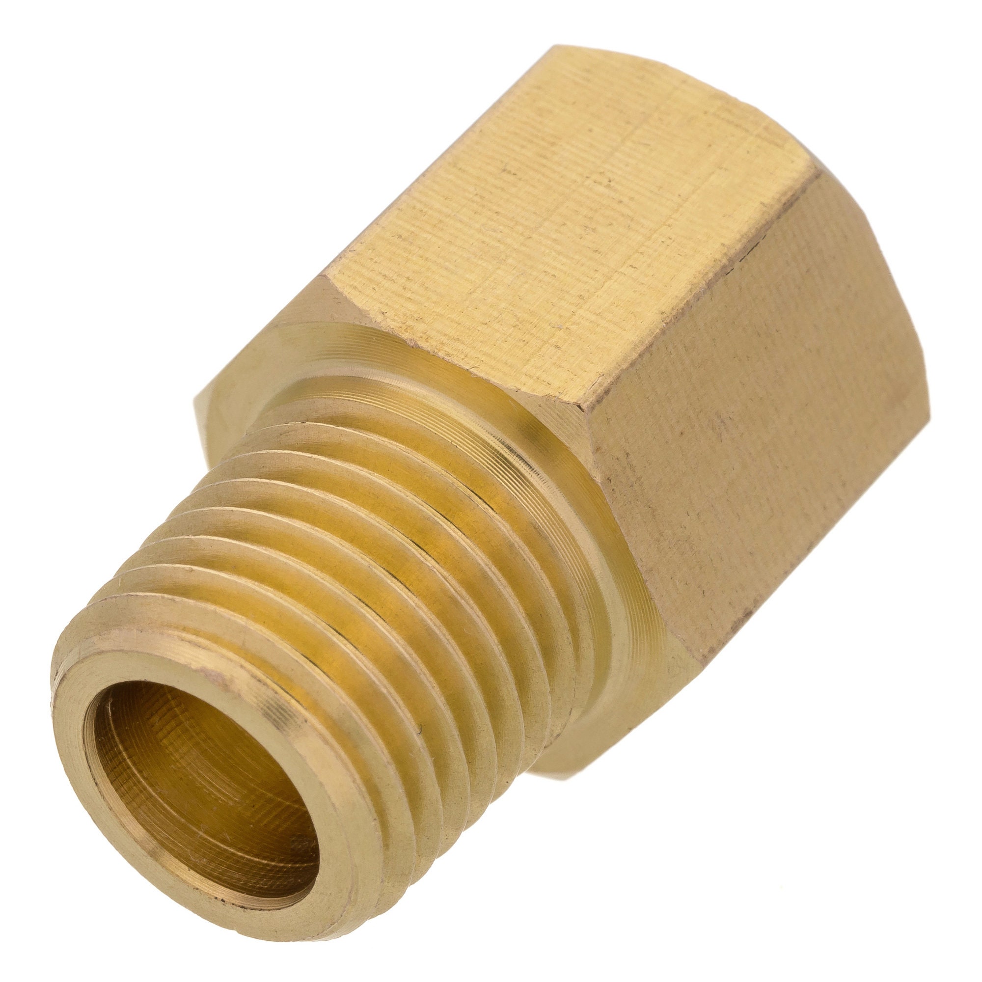 2er Set Messing-Reduzierstück 3/8" NPT Außen X 1/4" NPT Innen – Sechskant, Für Öl, Luft & Kraftstoff