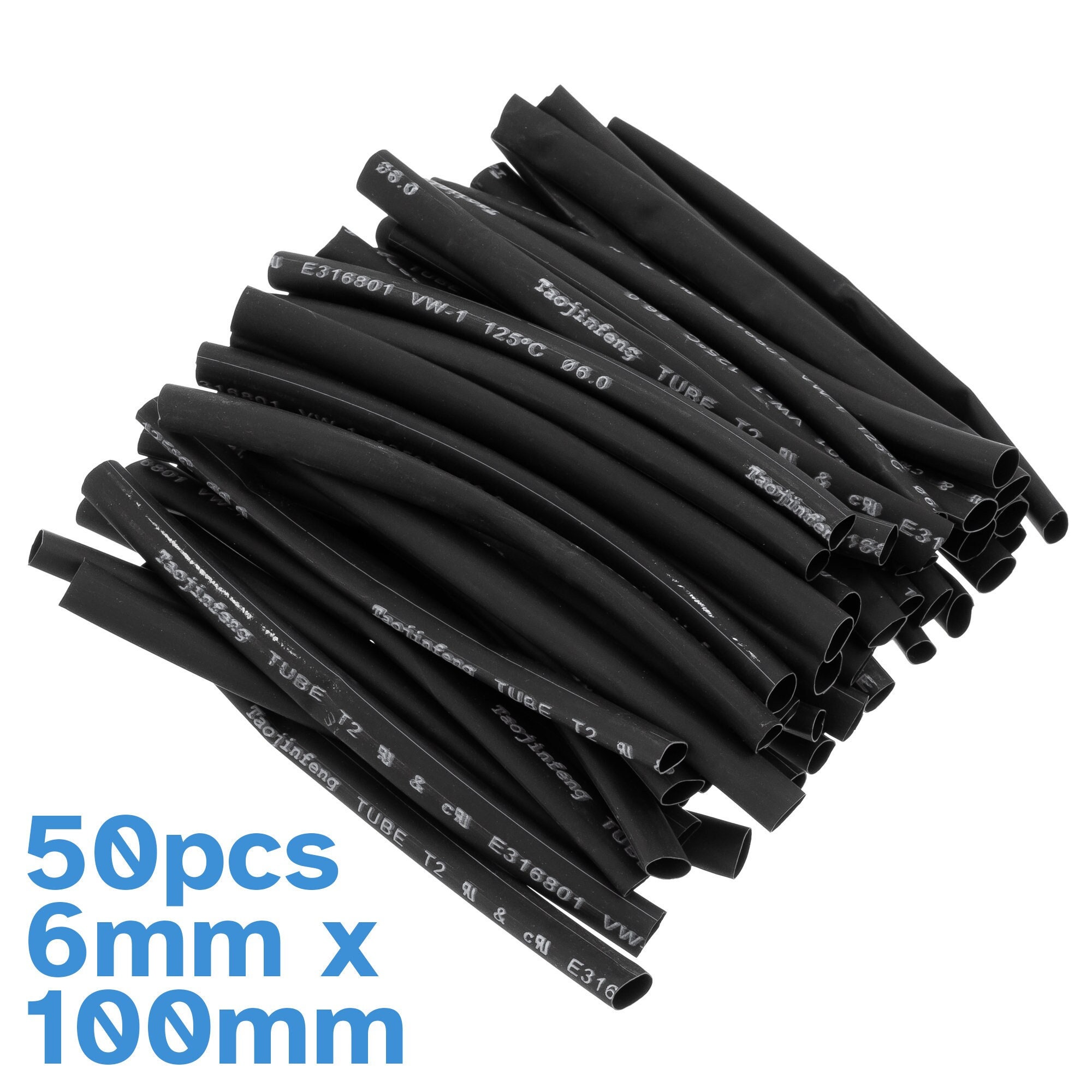 50pcs 6.0mm X 100mm Polyolefin Heat Shrink Tubing 2:1 Ratio - Etsy