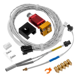 24V 40W Brass Nozzle Kit 3D Printer J-Head Hotend 1.75mm Extruder PTFE Tube Throat Connector Heat Sink Heating Wire Thermistor Printing Part