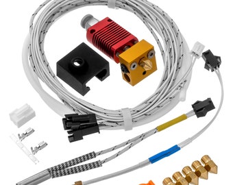 24V 40W Brass Nozzle Kit 3D Printer J-Head Hotend 1.75mm Extruder PTFE Tube Throat Connector Heat Sink Heating Wire Thermistor Printing Part