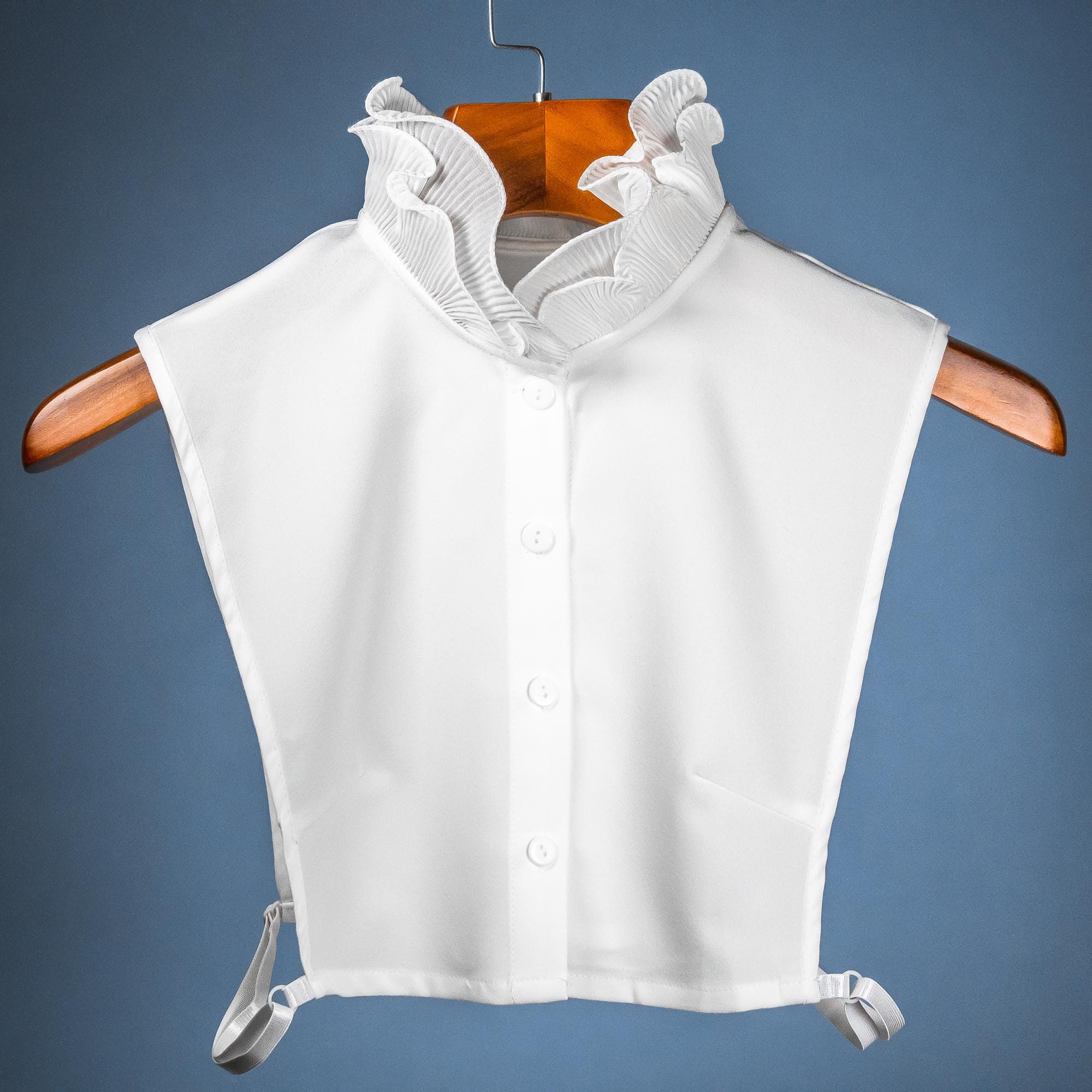 Detachable Ruffle V Neck Half Shirt Victorian Styles