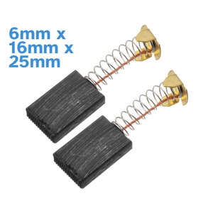 2pcs 25mm x 16mm x 6mm Carbon Motor Brush Copper Wire Electric Hammer Angle Grinder Spring Coil Electronic Part DC Power Drill Rotary Tool