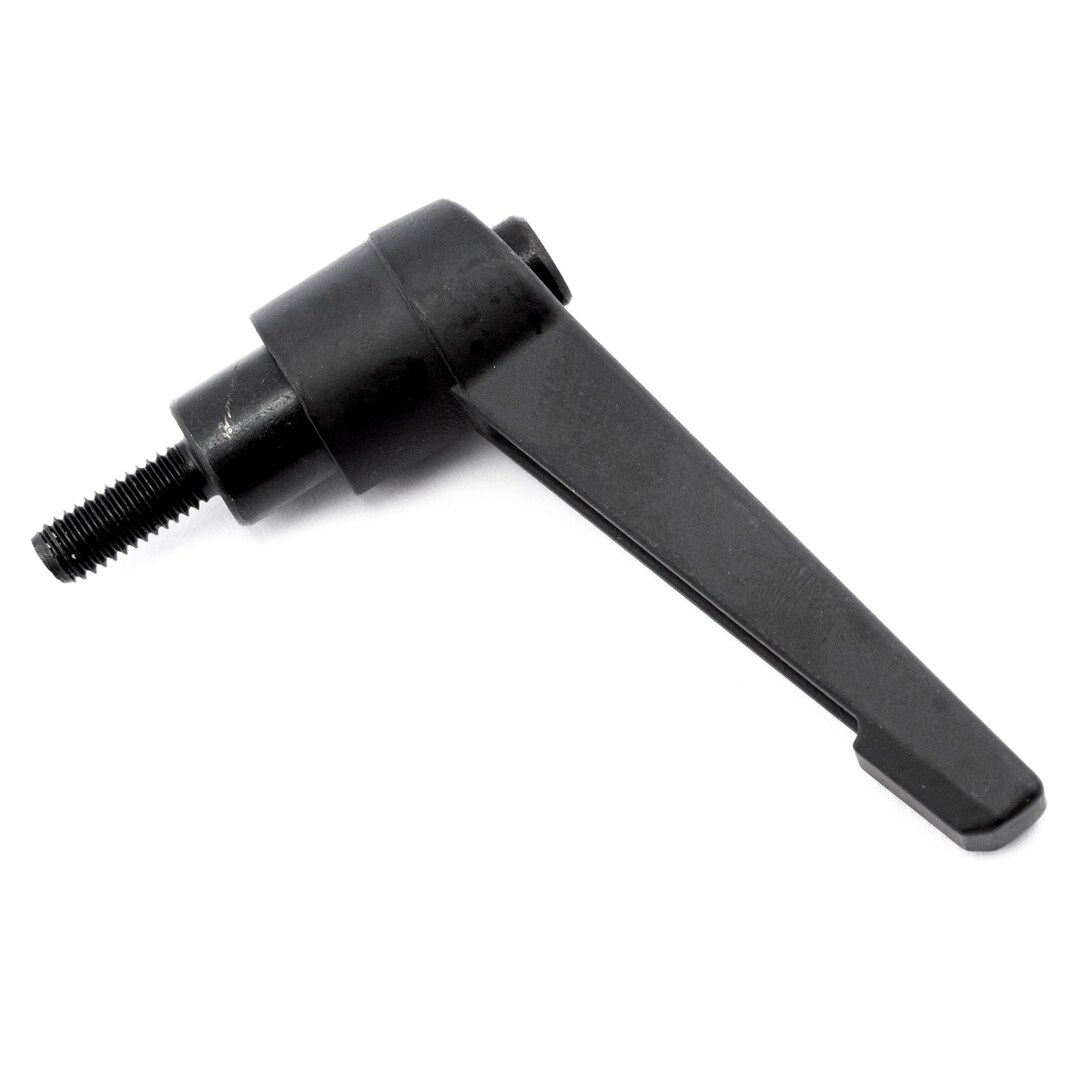 M5 12mm Male Thread Clamping Lever Black Metal Alloy Zinc 45mm Grip ...