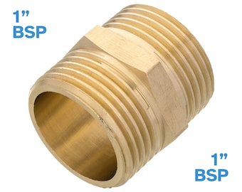 Raccordo per tubo in ottone da 1 BSP maschio a 1 BSP maschio 35mm Accoppiatore tubo filettato esagonale Adattatore Connettore Joiner Riduttore Tubazioni Acqua Gas Olio Combustibile - Italia