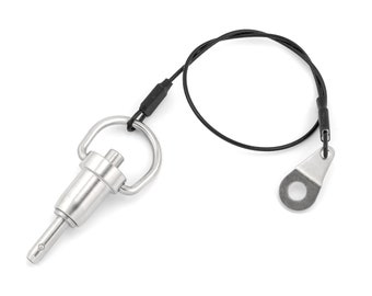 5mm x 10mm Quick Release Ball Lock Pin With 26cm Wire Cable Stainless Steel Self Locking Fasten Push Pull In Out Shaft Security Bolt Tool