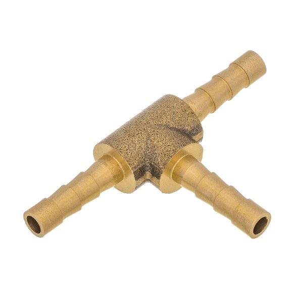 Raccord En Laiton En Forme De Té - 4 Mm - Pour Eau, Gaz, Huile - Pression Max 8 Bars, Température Max 90°C - Connexion Hexagonale
