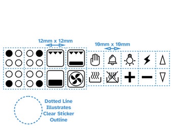 Stove Dials Stickers for Burner Cooktop, Replacement Adhesive Knob