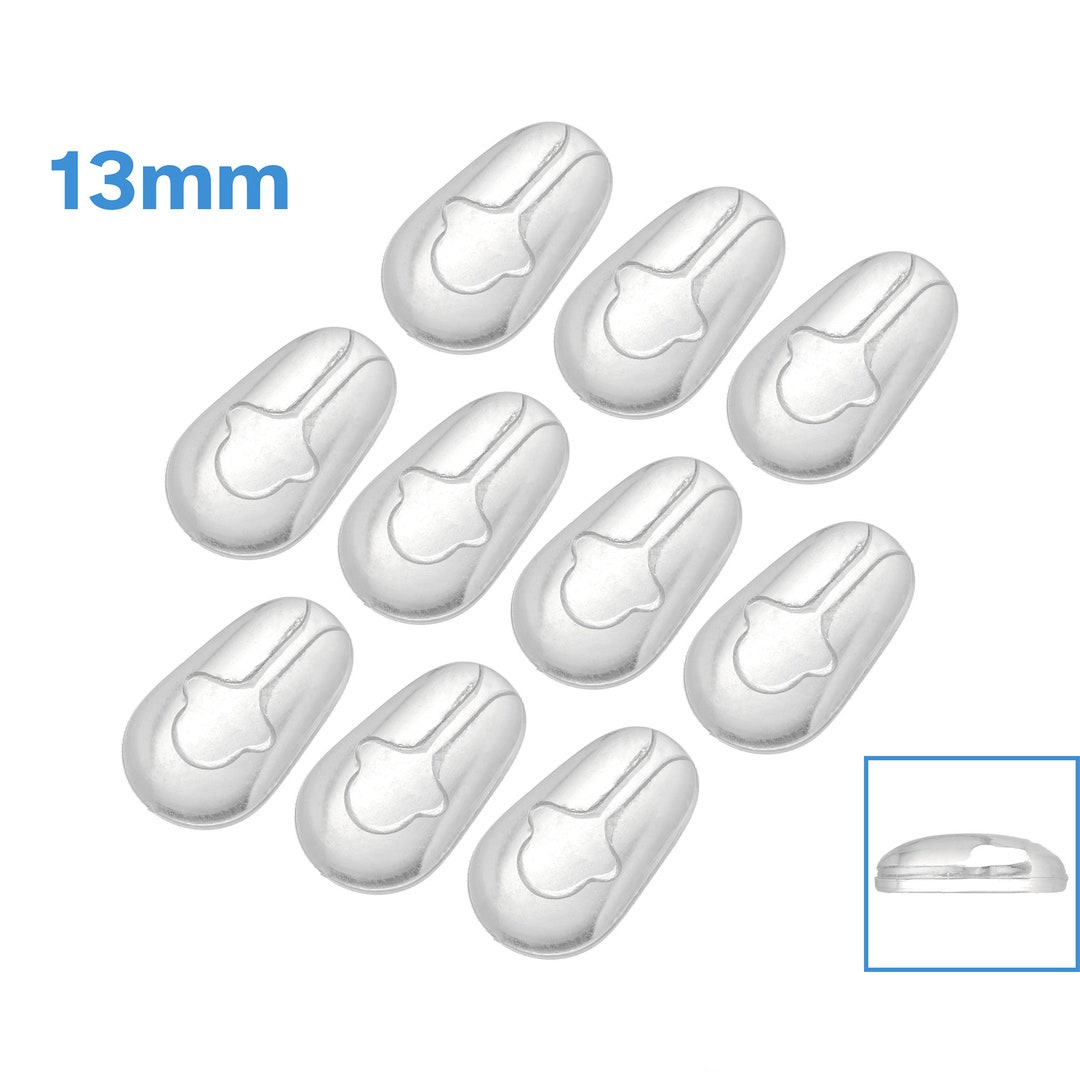 10pcs 13mm X 7mm Push in Nose Pads Frosted Silicone Eyeglass Glasses Reading Specs Spectacles 10pcs 13mm X 7mm Push in Nose Pads Frosted Silicone Eyeglass Glasses Reading Specs Spectacles
