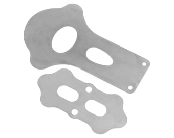 2pcs 115mm & 85mm Cast Steel Air Compressor Reed Valve Plate Fitting Set Pump Head Piston Machine Shrapnel Spacer Spare Part Replace Tool