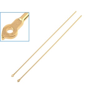 2pcs Gold 14cm Metal Wire Frame 1mm Hinge Arm Eyeglass Temple Glasses Reading Specs Spectacles No Ear Hook Screw Eyewear Replace Part