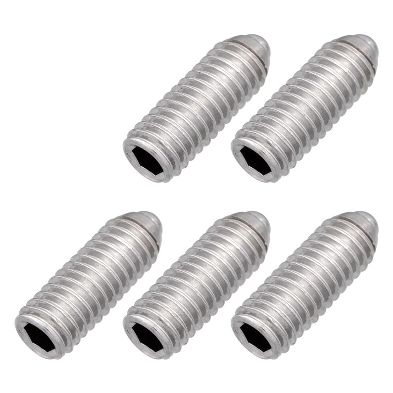 May include: Six silver-toned, dome-headed screws with hexagonal drive heads.