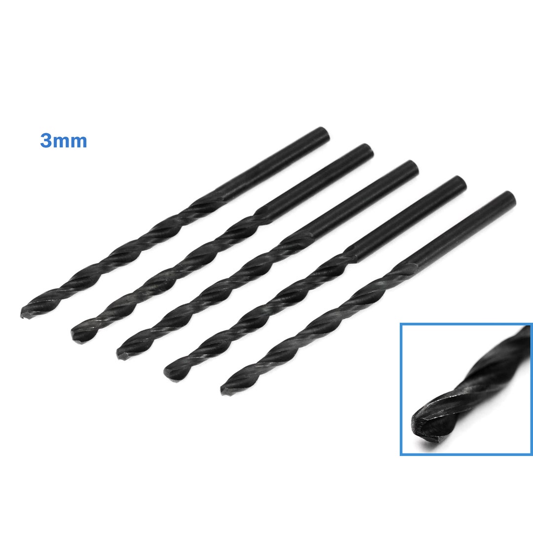 5pcs 3mm Carbon Steel Twist Drill Bit Straight Shank High Precision ...