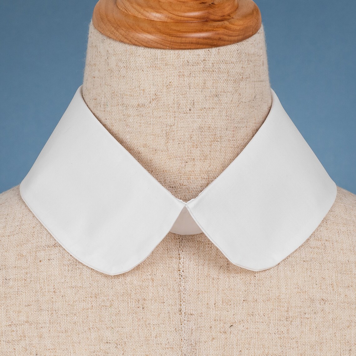 Round Collared White False Peter Pan Round Cotton Poplin Collar Elegant Style Design ...