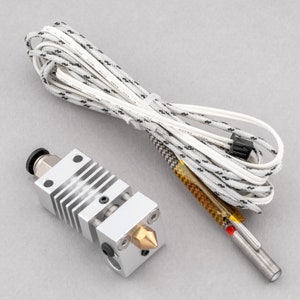 24V 50W 3D Printer Brass Nozzle Kit J-Head Hotend 1.75mm/0.4mm MK8 Extruder Heat Sink Break Heating Wire Connector Thermistor Printing Part