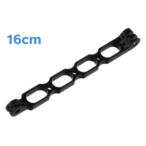 16cm Aluminium Straight Extension Arm Connecter Action Camera Rod Helmet Mount Selfie Stick Pivot Hollow Adjustable Holder Replacement Part