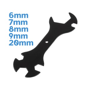 5 In 1 Wrench Steel Spanner 6mm 7mm 8mm 9mm 20mm Hexagonal Nut 3D Printer HotEnd MK8 V6 Nozzle Remover Screw Metal Hardware Maintenance Tool