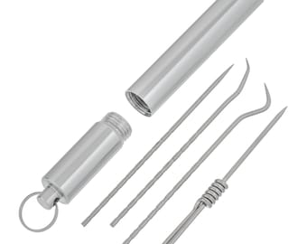 4pcs 1.5mm Titanium Pick Needle Tapered Tip Soldering Non Magnetic Non-Stick Multipurpose Pointed Heat Resistant Jewellery Craft Solder Tool