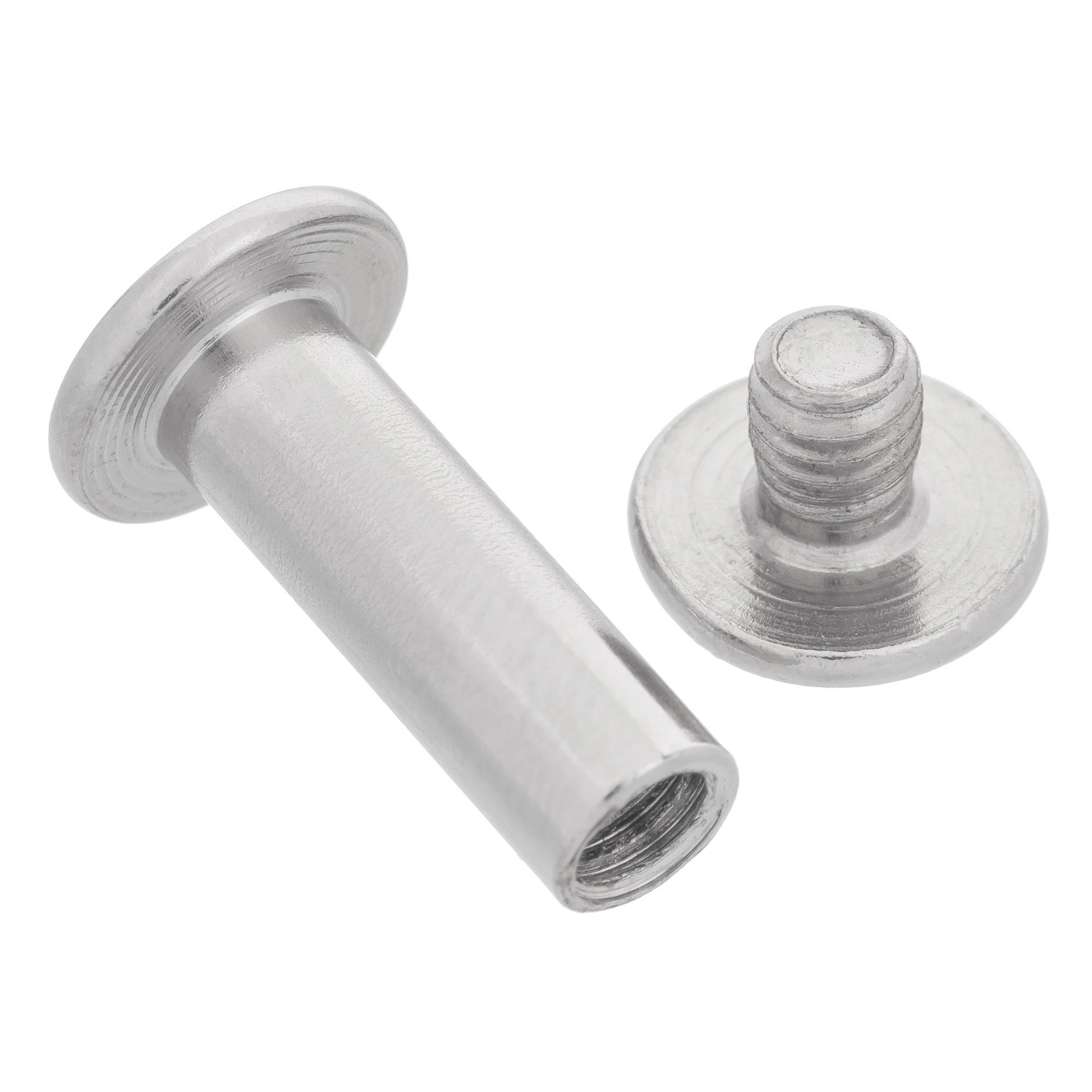 Viti Chicago Screw & Post Set Di 5 Viti Chicago (Screw & Post) Nichelate, Testa Solida, Diametro 1/8 (3.1mm) - USA Made Scott Scale - Foto 3