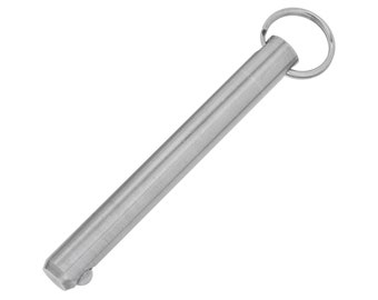 10mm x 70mm Single Ball Spring Lock Pin Stainless Steel Quick Release Self Locking With Keyring Fasten Push Pull In Out Shaft Security Tool