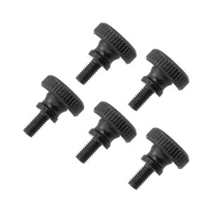 5個 M3 x 6 mm ブラック つまみネジ ローレットヘッド カーボンスチール 手締め 緩め ナット ロック クランプ ねじ付き ローレットボルト 締め付けツール