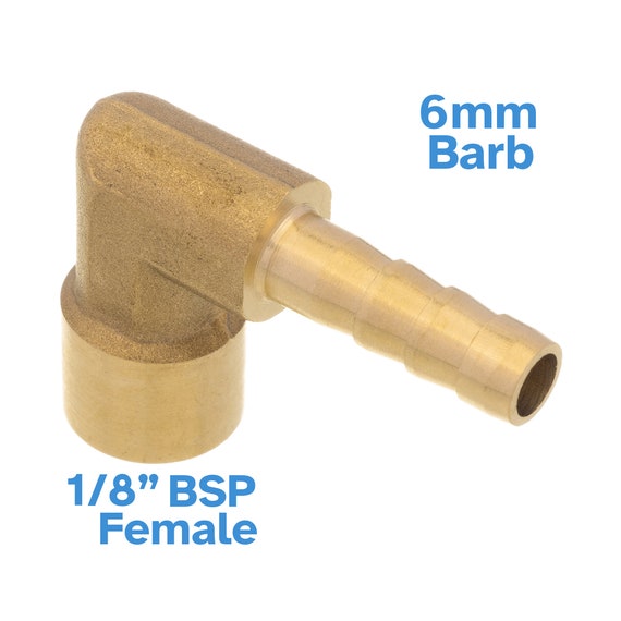 Raccordo Ottone 90 Gradi - 8mm Barb X 1/2 Filettatura Femmina, Per Tubi Gas O Acqua - Foto 5