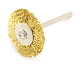 Spazzola Per Ruota In Filo Di Ottone Con Gambo Da 3 Mm - Foto 3