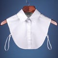 White False Classic Cotton Collar Design For Women Girls Ladies Collared Button Shirt Bust Blouse Sheer Oxford Top Jumper Pointed Classical product logo